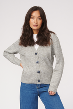 Load image into Gallery viewer, Knitted Cardigan - Light Grey Melange
