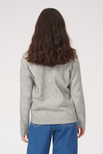 Load image into Gallery viewer, Knitted Cardigan - Light Grey Melange
