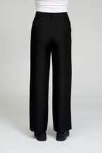 Cargar imagen en el visor de la galería, Pantalones clásicos de traje - Negro
