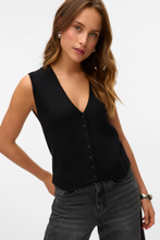 Load image into Gallery viewer, Gold V-Neck Vest - Black
