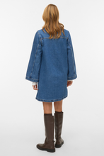 Afbeelding in Gallery-weergave laden, Findo Short Denim Dress - Medium Blue Denim
