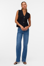 Carregar imagem no visualizador da galeria, Saba V-Neck Button Vest - Black
