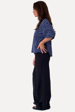 Load image into Gallery viewer, Zoe T-shirt - Black/Denim Blue
