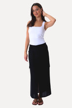 Load image into Gallery viewer, Linen Skirt - Black
