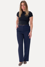 Load image into Gallery viewer, Classic Suit Pants - Navy Pinstripe
