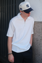 Load image into Gallery viewer, Enzo Short Sleeve Half Zip - White
