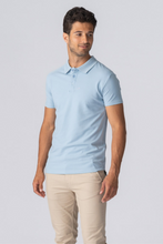 Carregar imagem no visualizador da galeria, Camisa pólo muscular - Azul claro

