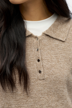 Load image into Gallery viewer, Anine Knit Polo - Morel Melange
