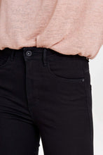 Cargar imagen en el visor de la galería, Jeans de ajuste delgado y alto - Negro
