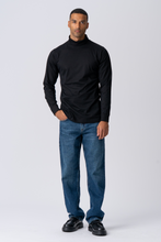Carregar imagem no visualizador da galeria, Camisola de gola rolê - Preto
