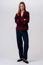 Carica l'immagine nel visualizzatore di Gallery, Nora Knit - Burgundy/ Deep Blue
