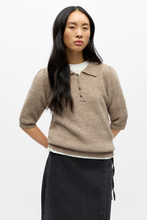 Load image into Gallery viewer, Anine Knit Polo - Morel Melange
