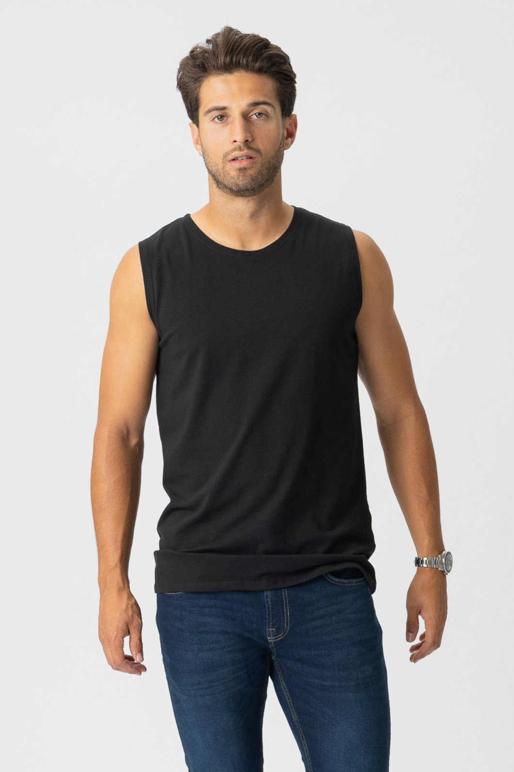 Tee sin mangas - Negro