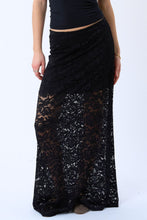 Load image into Gallery viewer, Amara Lace Maxi Skirt - Black
