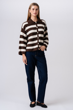 Load image into Gallery viewer, Josie Polo Knit - Brown/Off White
