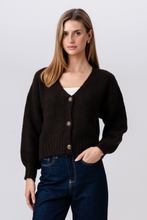Load image into Gallery viewer, V-Neck Cardigan - Brown
