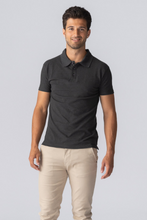 Carregar imagem no visualizador da galeria, Camisa pólo muscular - Cinzento escuro
