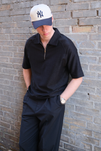 Carica l'immagine nel visualizzatore di Gallery, Enzo Short Sleeve Half Zip - Black

