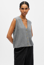 Load image into Gallery viewer, Ivona S/L Knit Vest - Medium Grey Melange
