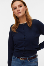 Carica l'immagine nel visualizzatore di Gallery, Wonderful O-Neck Cardigan -Navy Blazer w. Birch
