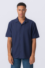 Load image into Gallery viewer, Knitted Shirt - Navy
