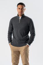 Load image into Gallery viewer, Pullover Half Zip - Charcoal Melange
