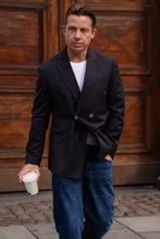 Cargar imagen en el visor de la galería, Premium Double-breasted Blazer - Black
