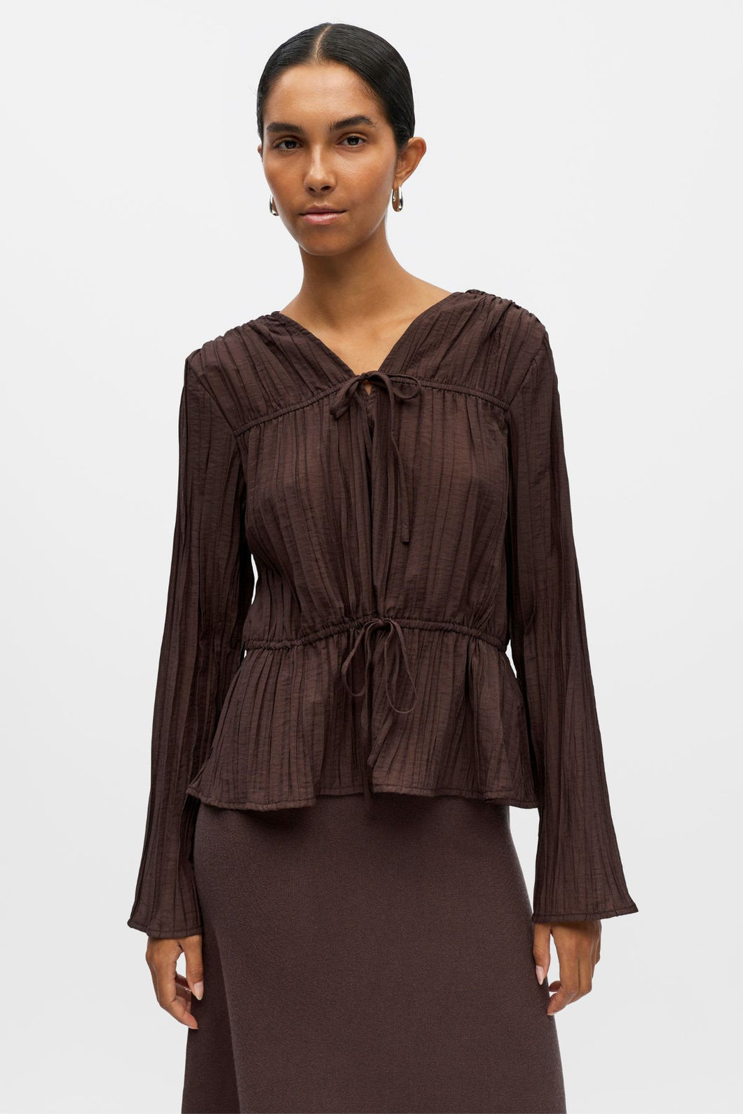 Brea Top -  Seal Brown