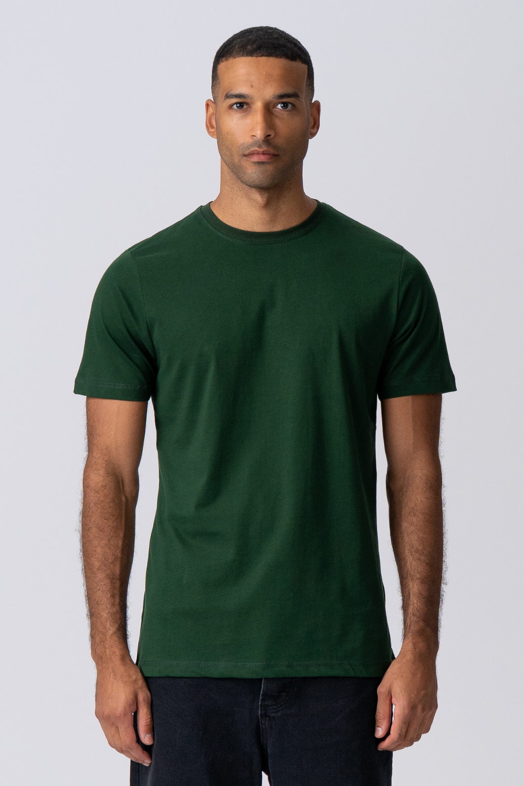 T-shirt de base biologique - vert foncé