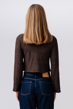 Carica l'immagine nel visualizzatore di Gallery, Ivy Tie Blouse Knit - Brown
