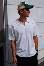 Load image into Gallery viewer, Atlas Textured Polo - White

