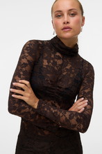 Load image into Gallery viewer, Neline High Neck Top - Chocolate Torte
