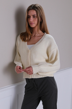 Load image into Gallery viewer, V-Neck Cardigan - Ecru
