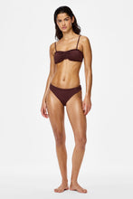 Load image into Gallery viewer, Kaya Seersucker Bikini Brief - Deep Mahogany
