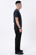 Cargar imagen en el visor de la galería, Nørregade Stripe - Mottled Blue -Black
