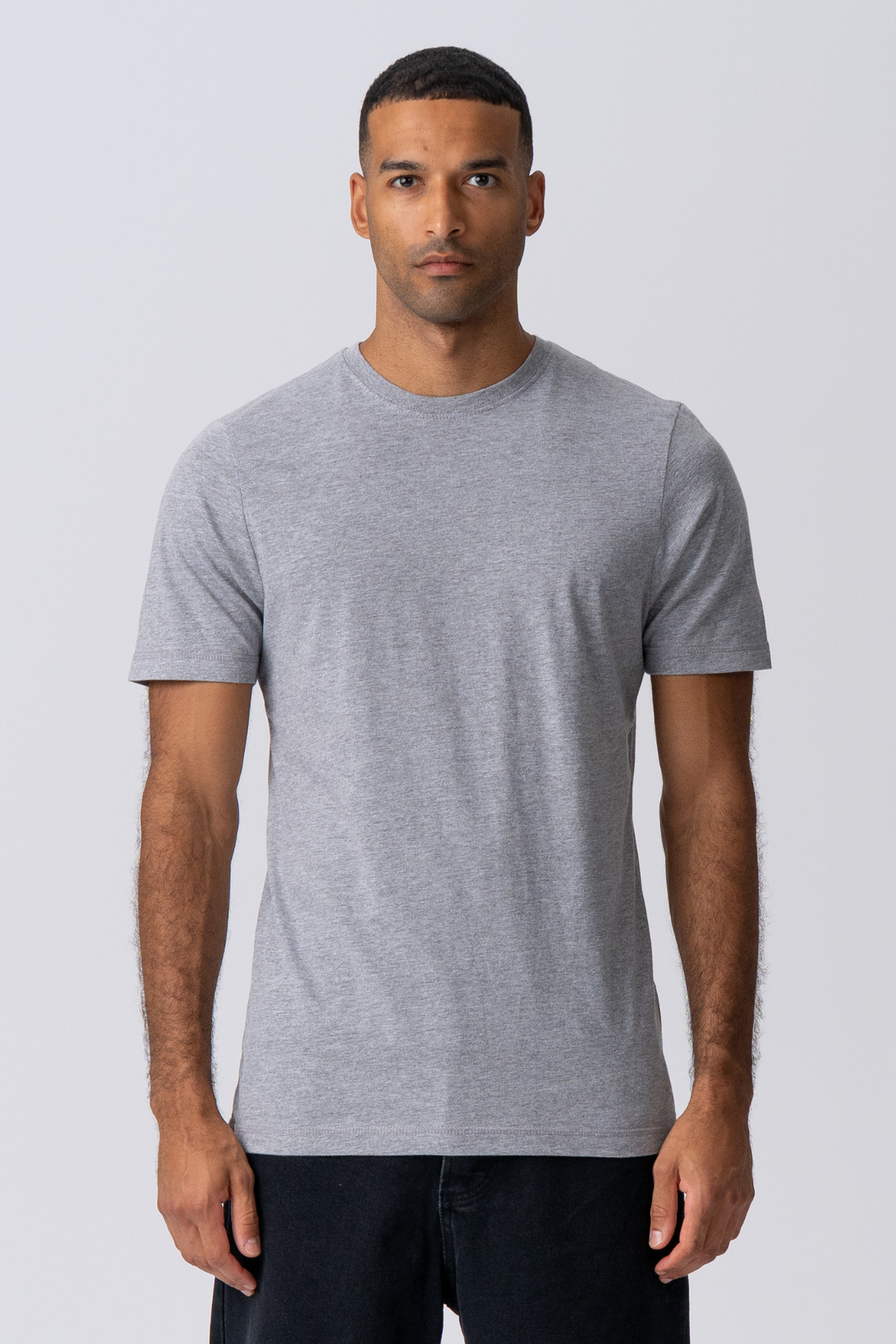 T-shirt básica orgânica - Cinzento