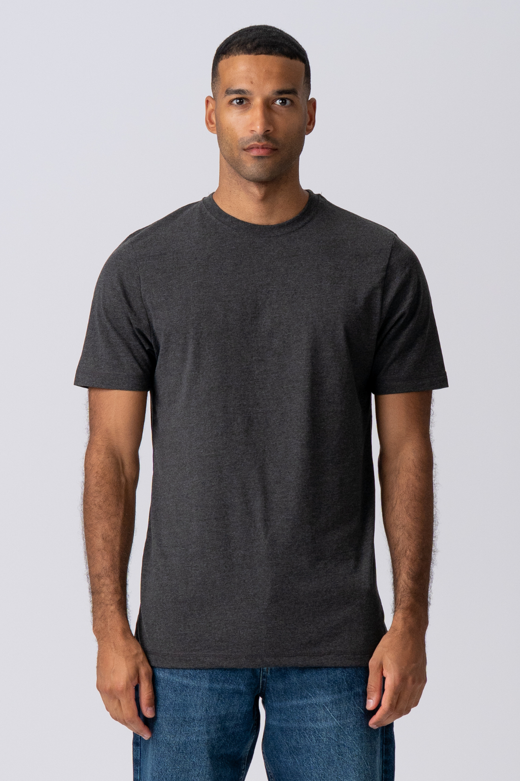 T-shirt de base biologique - gris foncé