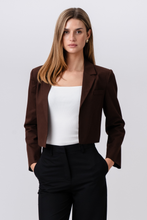 Load image into Gallery viewer, Short Blazer - Brown
