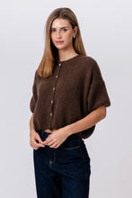 Load image into Gallery viewer, Mary Short Sleeved Knit - Brown
