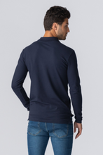 Load image into Gallery viewer, Muscle Long Sleeve Polo Shirt - Navy
