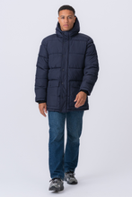 Load image into Gallery viewer, Long Puffer Jacket - Navy
