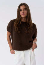 Load image into Gallery viewer, Chloe Short Sleeved Knit - Chocolate
