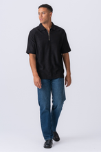 Carica l'immagine nel visualizzatore di Gallery, Enzo Short Sleeve Half Zip - Black
