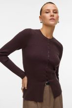 Load image into Gallery viewer, Ukino O-Neck Knit Cardigan - Chocolate Plum
