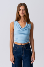 Cargar imagen en el visor de la galería, Elisa Waterfall Top - Light Blue
