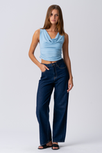 Cargar imagen en el visor de la galería, Elisa Waterfall Top - Light Blue
