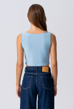 Cargar imagen en el visor de la galería, Elisa Waterfall Top - Light Blue
