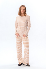 Load image into Gallery viewer, Stripped Long Sleeve Slim Fit - Beige
