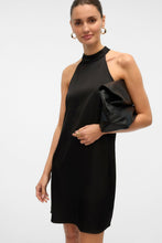Load image into Gallery viewer, Elena Halter Neck Short Dress - Black
