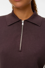 Carregar imagem no visualizador da galeria, Gold 2/4 Poloneck Pullover - Chocolate Torte
